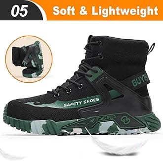 Steel Toe Shoes for Men Work Safety Shoes Industrial Construction Shoes Mid Cut Industrial Boot Work Sneakers Comfortable Lightweight Safety Shoes for Work