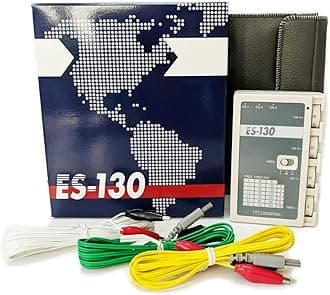 ITO ES-130 Palm-Sized Electro Acupuncture Machine | Portable 3 Channel Electro Acupuncture Stimulator with Frequency Selector, Dual Intensity, Professional Handheld Device, Alternative to TENS Machine
