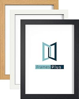 Photo Picture Frames Black White Oak Colour, Modern Range, Various Sizes A1 A2 A3 A4, White, 24"x18" (61 x 45.7cm)
