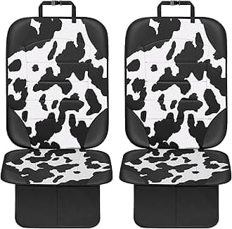 Siivton Car Seat Protector for Child Car Seat,Waterproof Car Seat Cover with Thick Padding, Non-Slip Backing, Protects Fabric & Leather Seats, 2 Mesh Storage Pockets(2 Pack)