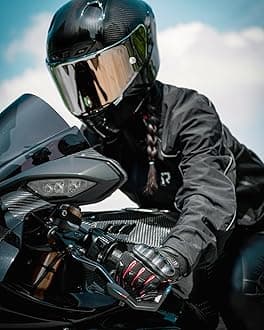 IRON JIA'S Motorcycle Gloves for Men and Women, Summer Touchscreen Riding Gloves with Carbon Fiber Protection for Road Racing, Dirt Bike, BMX, ATV XL