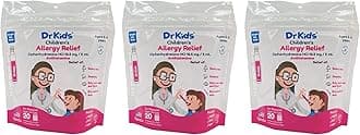 DrKids Children's Allergy Relief Medicine with Diphenhydramine - Pre-Measured Single-Use Vials, Kids Antihistamine for Sneezing, Runny Nose & Itchy Eyes, Mixed Berry Flavor, 20 Count (Pack of 3)