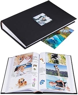 - Photo Album 4x6 Hold 402 Photos with Memo Slip-in Pockets Photo Book, Linen Cover Picture Photo Albums with Writing Space for Wedding Family Baby Vacation Mother's Day Black