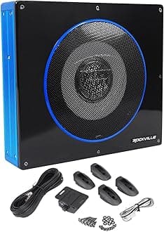 RW8CA 8" 600 Watt Low Profile Under-Seat Active Powered Car Subwoofer