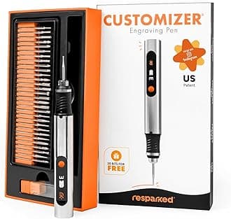 Resparked Customizer Engraving Pen (Formerly Culiau): Ultimate Cordless Portable Tool for Artists & DIYers - Engrave 50+ Surfaces - Beginner Friendly - Rechargeable - Free 30 Bits & Mastery Guide