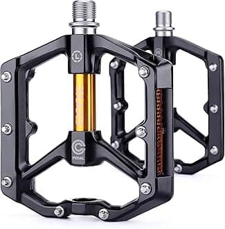 CXWXC Road/MTB Bike Pedals - Aluminum Alloy Bicycle Pedals - Mountain Bike Pedal with Removable Anti-Skid Nails