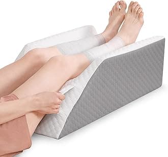 ForiasDouble Leg Elevation Pillows for After Surgery, Injuries or Rest, Memory Foam Leg Pillows for Sleeping Leg Elevating Pillow Wedge Pillow for Sciatica Back Knee Hip Ankles Pain Relief