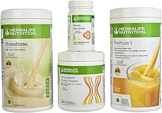 HERBALIFE Weight Loss Combo (Formula 1 Mango Flavor, shakemate, protein powder & Afresh Energy Drink Lemon Flavor (1250 GM)