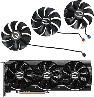 87mm T129215SU PLA09215S12H 12V 0.55A 4Pin Graphics Card Fan for EVGA RTX 3070 3080 3090 XC3 Black Gaming Graphics Card Fan, BR002