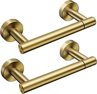 Day Moon™ - Toilet Paper Holder - Modern Roll Holder for Bathroom - 2 Pack - Wall Mount, Gold