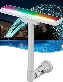Solar-Powered Pool Fountain with 10-Color 4-Mode LED Lights【Original】, Above/Inground Pool Fountain Solar Lights with Remote, Adjustable Pool Sprinkler for Relaxation & Cooling 6-15 Degrees