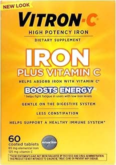 Vitron - C High Potency Iron Supplement Tablets - 60 Ta