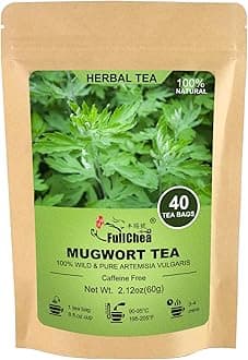 Mugwort Tea Bag 40 Teabags, 1.5g/bag - 100% Pure Natural Artemisia Vulgaris Herbal Tea - Rich In Antioxidants