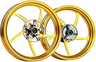 MOS Forged Aluminum Alloy Rims Wheels compatible with Yamaha YZF R3 MT03 2015-2025 ABS (Gold)
