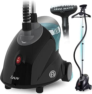 GS18-DJ Standing Garment Steamer with Roll Wheels for Easy Movement, 1.8L Water Tank for 1 Hour Continuous Steaming, Adjustable Pole for Storage, 1500 watts