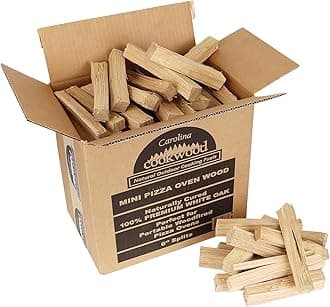 Mini Pizza Oven Wood, 6 Inch Firewood Logs, White Oak Hardwood Splits for Portable Wood-Fired Pizza Ovens, USA Made, Sustainably Milled, Approximately 12-14 lbs