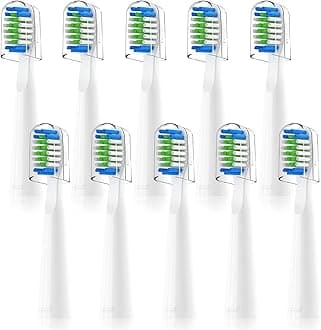 Compatible with Bitvae D2 Electric Toothbrush Replacement Heads, for Bitvae D2 Electric Toothbrush,10 Pack (White)