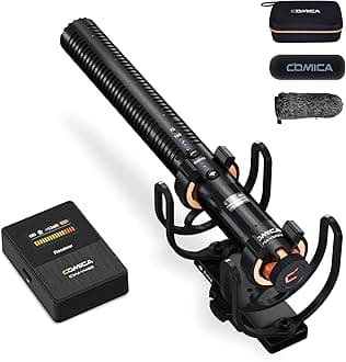 VM30 Shotgun Microphone, with Wireless Modes, USB C Digital Output, 75/150Hz, Super-Cardioid Universal Camera Microphone for Filmmakers, Vloggers - Wireless Mic for Camera, PC,1 Year Warranty