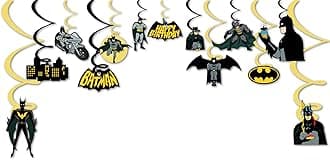 Festiko® Superhero Birthday Party Supplies for Kids,Superhero Party Decorations, Birthday Decorations (13 pcs Swirl Cutouts, 13 pcs Swirl Ribbons)