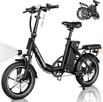 WINDHORSE Electric Bike for Adults, Folding Ebike with 630w Peak Motor, Dual Disc Brake, 19-35 Miles Range & 25MPH (Pedal-Assist), Suspension, Removable Battery, Electric Bicycle for Commuter