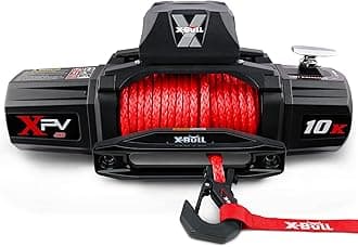 Winch-10000 lb. Load Capacity Electric Winch Kit -12V Synthetic Rope Winch,Waterproof IP67 Electric Winch with Hawse Fairlead, with Wireless Handheld Remote and Corded Control Recovery