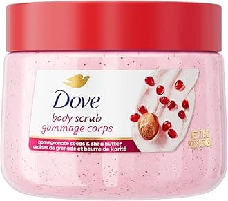 Pomegranate & Shea Butter Body Scrub Exfoliates and Deeply Nourishes for Smooth, Radiant Skin 15 oz
