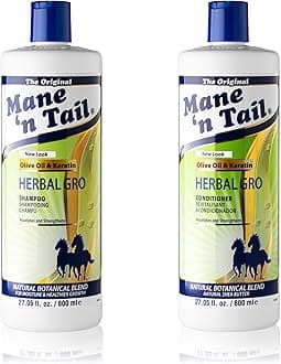 Mane 'n Tail Herbal Gro Shampoo and Conditioner Olive Oil Infused 27.05 Ounce Each