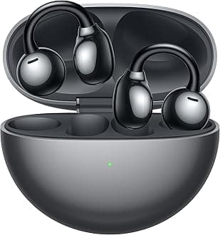 FreeClip Wireless Earbuds，Open Ear Bluetooth Earphones，Long Lasting Battery ，Subversive Open-ear，AI Crystal Clear Sound, Compatible with Android/iOS/Window,IP54 Dust and Water Resistance, Black