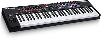 M-AUDIO Oxygen Pro 61 Key USB MIDI Keyboard Controller With Beat Pads, MIDI-assignable Knobs, Buttons and Faders, and Native Instruments Sound Package (NKS Integration)