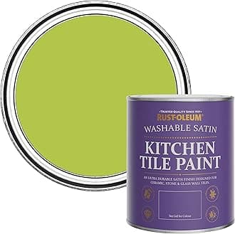 Rust-OleumGreen water resistant Kitchen Tile Paint in Satin Finish - Key Lime 750ml