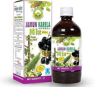 Basic Ayurveda Karela Jamun Juice 1L | Natural Remedy For Blood Sugar Management | Helps in Reducing the Bad Cholesterol Levels & Improves overall Health and Wellness,Metabolism & Immunity Care