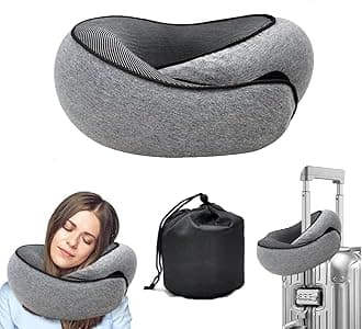 WEERSHUN 2024 New Flyhugz Neck Pillow, Wander Plus Travel Neck Pillow, Aircraft Memory Foam Travel Neck Pillow(Dark Gray)