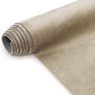 Suede Headliner Fabric with Foam Backing Material - Automotive/Home Micro-Suede Headliner Flame Retardant Fabric for Car Replacement/Repair/DIY (Beige 48 * 60 Inch)