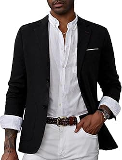 Mens Casual Sport Coat Blazer Two Buttons Lightweight Business Jackets