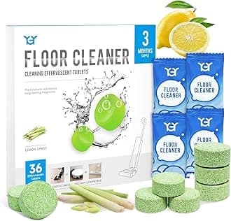 YGY 36 Pack Lemongrass Scent Floor Cleaning Tablets, Compatiable with Tineco iFLOOR, Floor One S3/S5/S6/S7 Wet Dry Vacuum Mop—Deep Clean & Deodorize—Clean Machine,Individually Wrapped