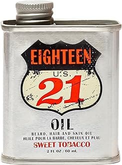 18.21 Man Made Hair, Skin & Beard Oil for Men, 4 Scents - Non-Greasy, Conditioning Balm with Castor Seed, Jojoba, and Argan Oils - Premium Tattoo and Mustache Care Products