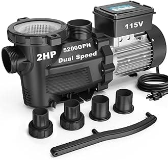 In/Above Ground Pool Pump Self Primming High Flow,Matta Black