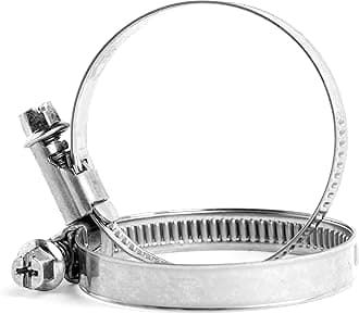 20mm - 32mm W2 - Stainless Steel Jubilee Type Strong Worm Drive Hose Clip Adjustable Hose Clamp Ducting Clamp for Flexible Hose Pipe (Pack of 4) X06AB