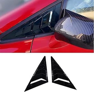 Window Louvers for 8th Gen Honda Civic 2006 2007 2008 2009 2010 2011 Accessories Front Side Window Louvers Air Vent Shades Panel Cover Exterior Decoration Accessories（Front Side Bright Black）