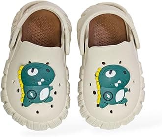 GLJ Little AngelToddler Clogs Slippers, 12 Months to 3 Years, Baby Boy, Waterproof, Lightweight, Cute Cartoon Penguin Design