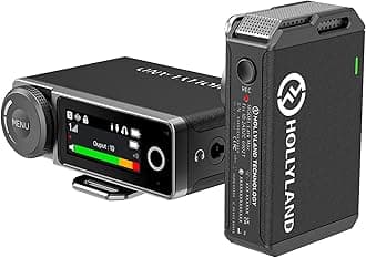 Hollyland Lark Max Wireless Lavalier Microphone System(1TX+1RX，No Charging Case), Professional ENC, Studio Quality Audio, Compatible with DSLR Camera, iPhone, Android, PC-Black