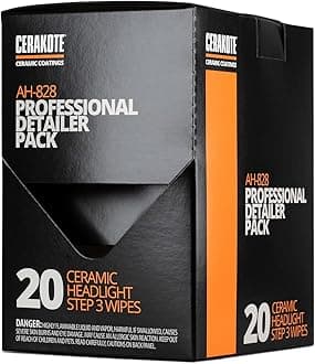 Ceramic Headlight Restoration Professional Detailer Pack (20 Ceramic Wipes) - Brings Headlights Back to Like New Condition - Step 3 Only