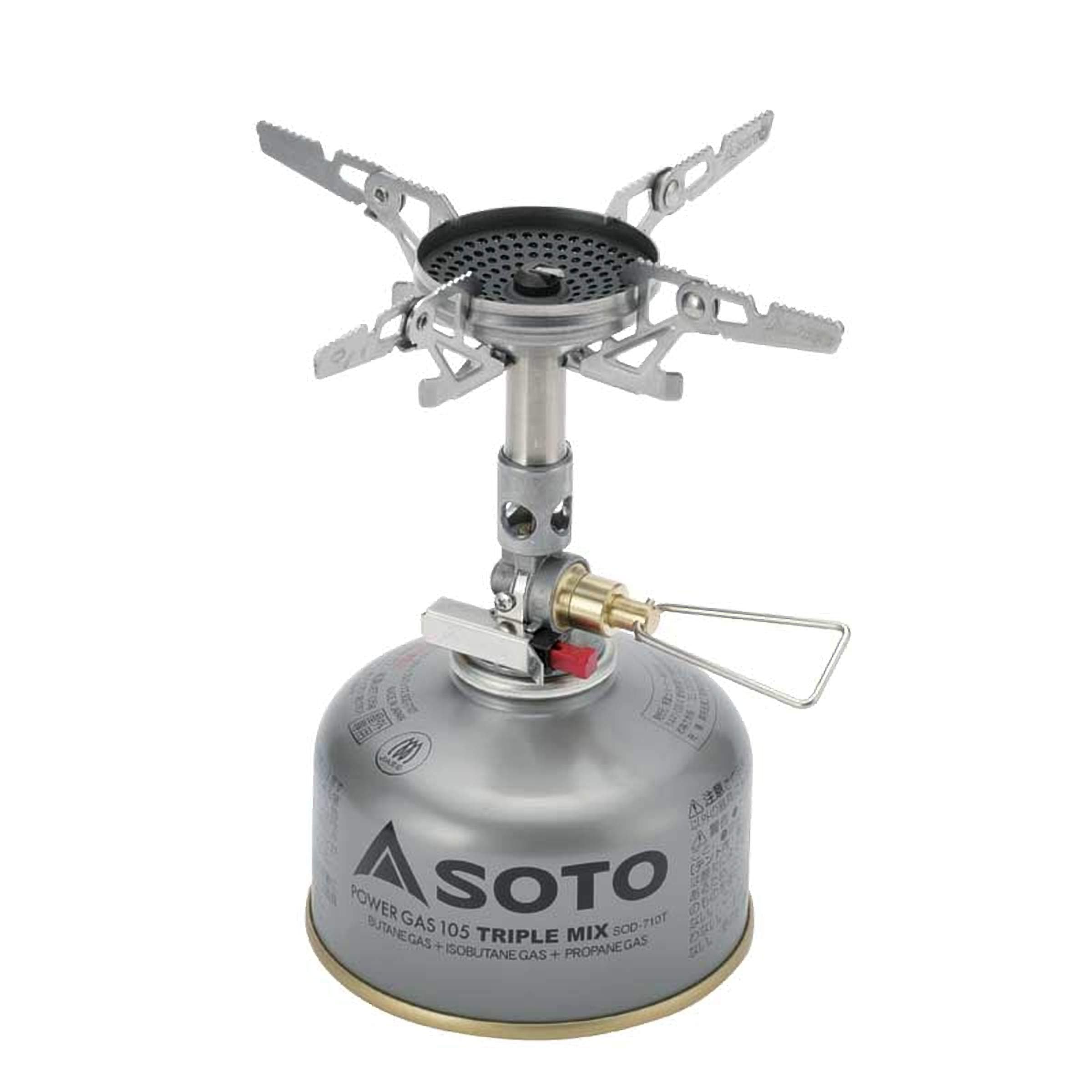 SOTO WindMaster w/Micro Regulator and 4Flex (One Size) - Backpacking Stove - Isobutane/Propane - Gas Powered