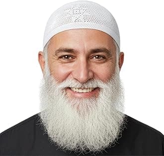 ZOAS Islamic Muslim Cap For Men's made by Hand With Thread Full Strechable In 100% Cotton Cloth With Star Design (FREE SIZE)