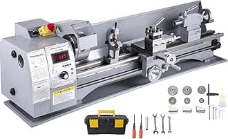 VEVOR Metal Lathe, 210x720 Mini Lathe Machine, 2500 RPM Variable Speed Change, 750W Precision Mini Lathe, Metal Working Lathe with Brushless Motor, Milling Machine for Various Metal Turning