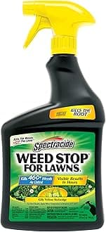 Weed Stop For Lawns, 32 fl Oz, Kills All Types of Listed Broadleaf Weeds Including Dandelion, Chickweed, Clover and Yellow Nutsedge