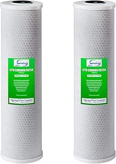 iSpring FC25BX2 High Capacity 20” x 4.5” Water Replacement Cartridges Whole House Carbon Filters