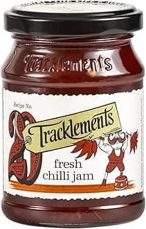 Fresh Chilli Jam, Sticky, Sweet, Spicy Flavours, Ideal Condiment for Creamy Cheeses and Houmous or Pair with Meats, Fish or Vegetables, Gluten, Vegetarian and Vegan Friendly, 210g Jar