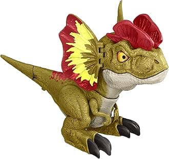 Jurassic World: Dominion Uncaged Rowdy Roars Dilophosaurus Interactive Electronic Dinosaur Figure with Motion Chomp & Sound Touch Response, Gift for Kids Ages 4 Years & Older