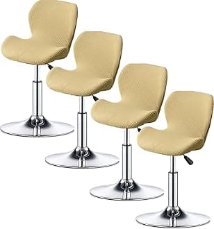 ELYSYSRL Bar Stool Cover Set of 2/4/6 Shell Back Adjustable Swivel Bar Stools Slipcover,Barstool Protector Covers for Dining Room Kitchen (Color : #2, Size : 4pcs)